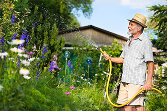 Watering the garden